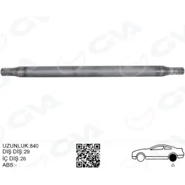 Aks Mili Arka Sol Ince Kisa 840Mm Mercedes Sprinter B906 . Vw Crafter 30-35-50 Z:26-29