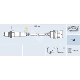 Oksijen Sensörü Astra G-Corsa C-Vectra B 1.4-1.6 Z16Xe-Z14Xe Egsoz Borusuna
