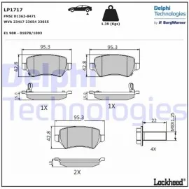 Fren Balatasi Arka Kia Venga / Opel Astra Combo Meriva Zafira 98-