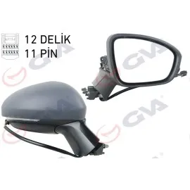 DIŞ DİKİZ AYNASI SAĞ ELEKTRİKLİ ISITMALI SİNYALLİ KATLANIR SENSÖRLÜ ASTARLI KONVEKS CLIO V 19- 12H11P