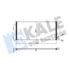 Kondenser Chevrolet Aveo Kondenser Al/brz 650X306X16