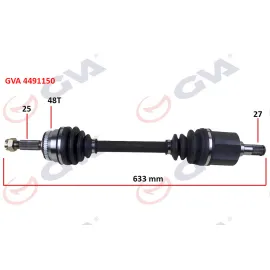 KOMPLE AKS SOL GETZ 1.5 CRDİ 03-09 ABS Lİ 48DİŞ 633mm