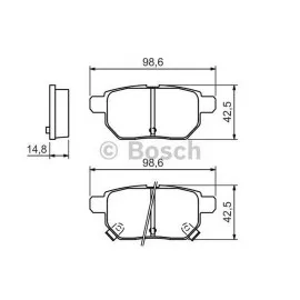FREN BALATASI ARKA [ TOYOTA COROLLA , AURİS E.NO 0 986 TB3 071 ]