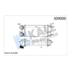 Turbo Radyatörü [ Ford Transit Courier , Fiesta Vi 2008- , B Max , Ecosport 1.5 Tdci / 1.6 Tdci  2013- ]
