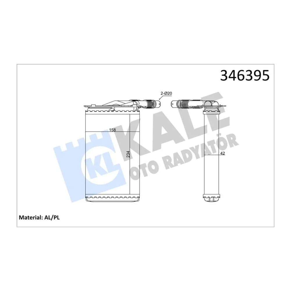 Kalorifer Radyatörü [ Renault Kangoo , Kangoo Express 1.4 / 1.6 16V / 1.5 Dci / 1.9Dti / 1.9Dci ]