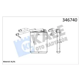 KALORİFER RADYATÖRÜ TOUAREG 02-10 AUDI Q7 06-10 CAYENNE 02-10 AMAROK (BRAZING)