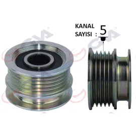 ALTERNATÖR KASNAĞI RULMANLI MEGANE-CLIO II-KANGOO-TWNG-SYMBOL II 01- 5 KANALLI K9K-K4M