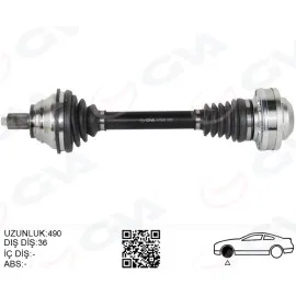 Komple Aks Ön Sol Golf5-Jetta-Caddy-Passat 1.9 Tdi-2.0 Tdi 04- Bkp-Bkd-Bls-Bkc-Bxe 1.9 Tdi-2.0 Tdi