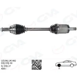 Komple Aks Ön Sol Bmw X5 E70 F15 X6 F16 E71 E72 662Mm