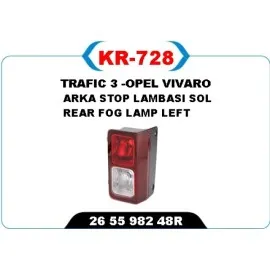 Arka Sis Lambasi Sol Trafic 3 -Opel Vivaro