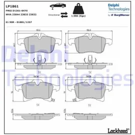 Fren Balatasi Ön Opel Astra Combo Corsa C Corsa Van Meriva Zafira 03-