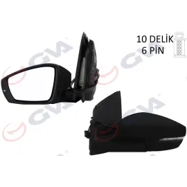 Diş Dikiz Aynasi Sol Polo 09 Elektrikli Isitmali Sinyalli Asferik 6 Fiş Vm-388Nehal