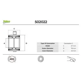 Ön Teker Rulmani Alçak Tavan Transit V347-V348 2.2 Tdci-2.4 Tdci 06 45X117X57 Abs Siz 5 Bijon