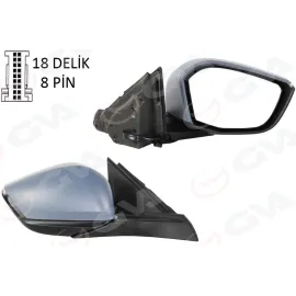 DIŞ DİKİZ AYNASI SAĞ OPEL ASTRA L 22> PEUGEOT P308 22> MANUEL KATLANIR