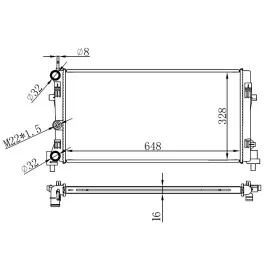 Radyatör Brazing A1-Ibiza V-Polo 1.2-1.4-1.6 09 Ac Klimasiz Mek 648X326X16