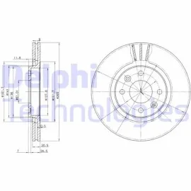 Ön Fren Aynasi R21 89 94 2.0Ie 2.1 D Turbo 264.5X20.5X4Delik