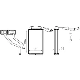 Kalorifer Rdayatörü Brazing Corolla Ae101 215X130X32