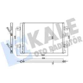 Klima Radyatörü Kurutuculu [ Renault Clio Iv, Dacia Duster 2010-, Sandero 2008-, Logan 2010- 1.2 16V/1.4/1.6/1.5 Dci 525X390X16Mm ]