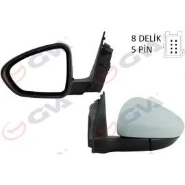 DIŞ DİKİZ AYNASI SOL EGEA 15 ELEKTRİKLİ ISITMALI ASTARLI KONVEKS 5 FİŞ VM-6157EHPL