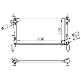 Radyatör Mekanik Fiorino 1.3 Mtj 08 625X359X34