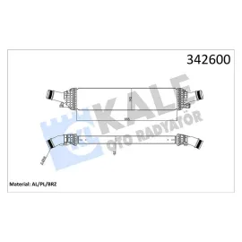 TURBO RADYATÖRÜ INTERCOOLER AUDI A4-A5-A6-Q5 2.0TFSI-1.8TFSI-2.0TDI 08 665X134.4X58 AL-PL-BRZ