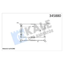 Radyatör Chevrolet-Daewoo Nubira 00 Ac /- Otom. 655X378X16 Al/pl/brz