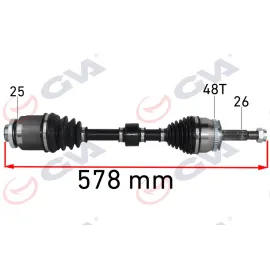 KOMPLE AKS SAĞ GETZ 1.5 CRDİ 03-09 ABS Lİ 48DİŞ 578mm