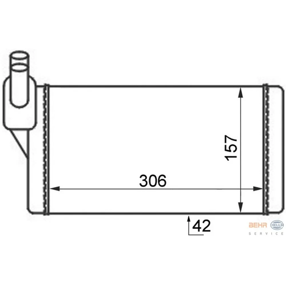 KALORİFER RADYATÖRÜ VW TRANSPORTER T4 1.9D-TD-2.0D-2.4D-2.5D-TD (ARKA) (306x157x42) (AC+/-)