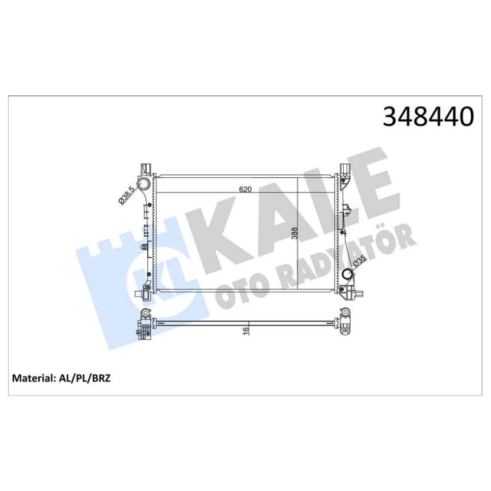 Motor Su Radyatörü Egea 1.3 Mjet / 1.4 Benzinli (Mt)