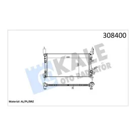 Motor Su Radyatörü [ Fiat Fiorino 1.3D, Citroen Nemo, Peugeot Bipper 1.4 Hdi Brazing ]