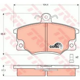 FREN BALATASI ÖN FIAT PUNTO 1.1 93-99, 1.2 94-99, 1.6 94-97, 1.7 TD 94-99, TEMPRA 1.4-1.6 İ.E.90-96, 1.8 İ.E.92-96, 1.9 TD 90-96, UNO 1.3 T İ.E. 87-91, 1.4 T İ.E. 89-96