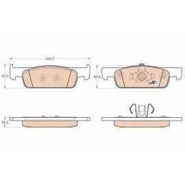 Fren Balatasi Ön Küçük Tip [ Renault Clio Iv 1.2 16V/1.5 Dci 12 -, Symbol Iii 1.5 Dci 13 -, Symbol Ii 1.5 Dci 09 -, Dacia Sandero Ii 1.2/1.5 Dci 12 -, Logan Ii 1.5 Dci 12 - ]