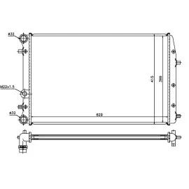 Radyatör Polo-Ibiza Iv-Fabia-Cordoba-1.2-1.4-1.6-1.4Tdi-1.9Tdi Ac Klimasiz Mek Otom 630X415X23