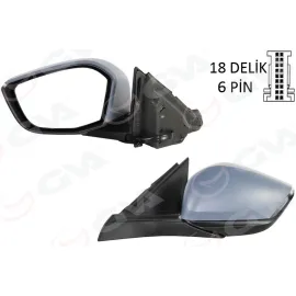 DIŞ DİKİZ AYNASI SOL OPEL ASTRA L 22> PEUGEOT P308 22> MANUEL KATLANIR