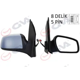 DIŞ DİKİZ AYNASI SAĞ FIESTA 05 08 ELEKTRİKLİ ISITMALI ASTARLI KONVEKS 5 FİŞ VM-6312EHPR