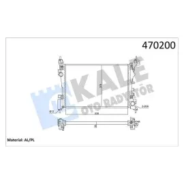 Motor Su Radyatörü [ Opel Adam , Corsa D , Corsa E , Vauxhall Adam , Corsa Mk Iii , Corsa Mk Iv , Corsa Van Mk Iv 1.2 / 1.4 2009- E.no Kal 351220 ]