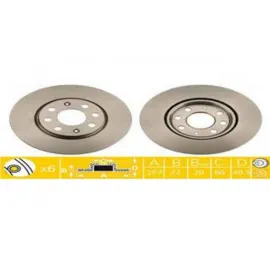 ÖN FREN AYNASI CORSA D 1.0-1.2-1.3CDTİ-1.4 06 257x22x6DL HAVALI