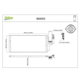 Klima Radyatörü Kondenseri Kurutucu İle Combo-Corsa C 1.3Cdti-1.7Cdti 03> 548X261X16