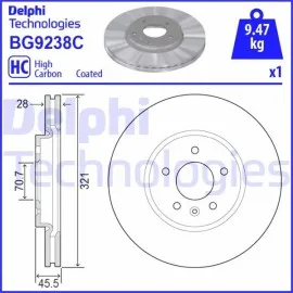 Ön Fren Aynasi Insignia B 2017 17 İnç 321X28X5Dl Havali