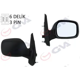 DIŞ DİKİZ AYNASI SAĞ KANGOO 01 ELEKTRİKLİ ISITMALI ASFERİK 5 FİŞ VM-132NEHR