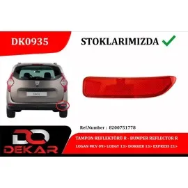 Tampon Reflektörü R Logan Mcv 09 Lodgy 13 Dokker 13 Express 21