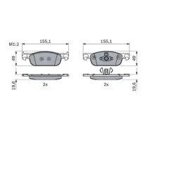 Fren Balatasi Ön (Büyük) [ Renault Clio Iv 0.9 Tce/1.2 16V/1.5 Dci 2012 -, Dacia Duster, Logan Ii, Sandero Ii 1.2/1.5 Dci 2012 - ]