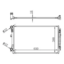 Radyatör Brazing Golf Vii-A3 1.2-1.4-1.6Tdi 12 Mek 650X395X22
