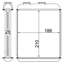 KALORİFER RADYATÖRÜ BRAZİNG ASTRA F-ASTRA G-ASTRA H YÜZÜKLÜ MEK OTOM 208x183x26