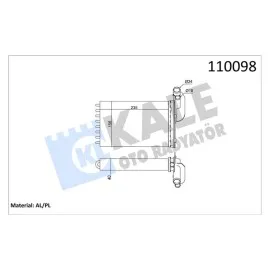 Kalorifer Radyatörü [ Renault 19 Clio, Kangoo, Megane, Scenic 2 Sira Al+Pl Aluminyum Borulu ]