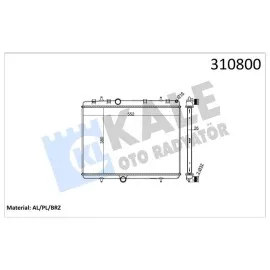 Motor Su Radyatörü [ Peugeot Partner Tepee, 307, 407, Citroen C4 1.6 Hdi Brazing ]