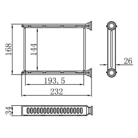 Kalorifer Radyatörü Brazing Fluence 1.5 Dci Mgn Iii 08 > 144X193X26 Oto.-Mek.
