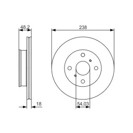 Fren Diski Ön Havali Toyota Corolla 87-92