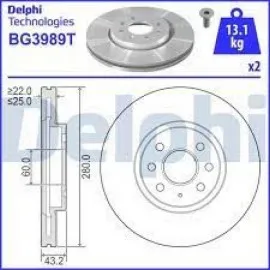 ÖN FREN AYNASI ASTRA H 1.4-1.6 04 MERIVA 1.6 03 COMBO 1.3 CDTİ 4.05 280x25x4DLxHAVALI