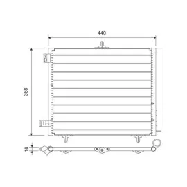 Kondenser 207-208-1007-2008 05 -C2-C3-C3 Ii 03 Ds 3 14 1.4 1.6Hdi Kurutucu İle Al/al 420X371X16